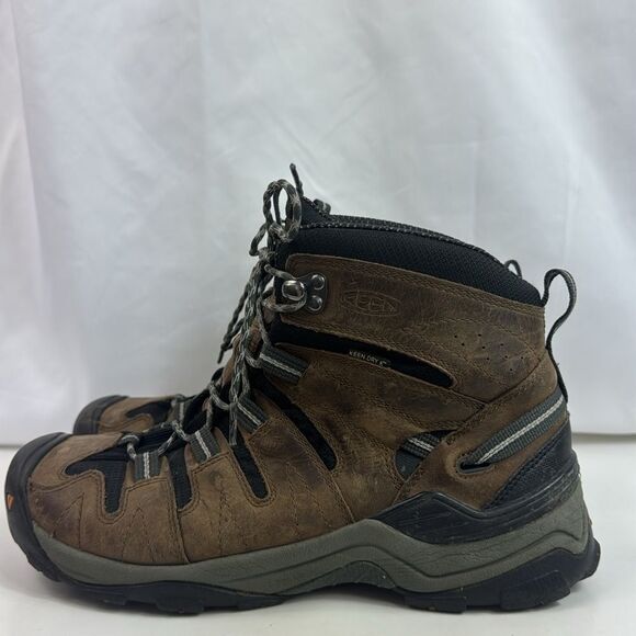 Keen Gypsum Brown Leather Waterproof Lace Up Trail Men’s Hiking Boots - Picture 6 of 14